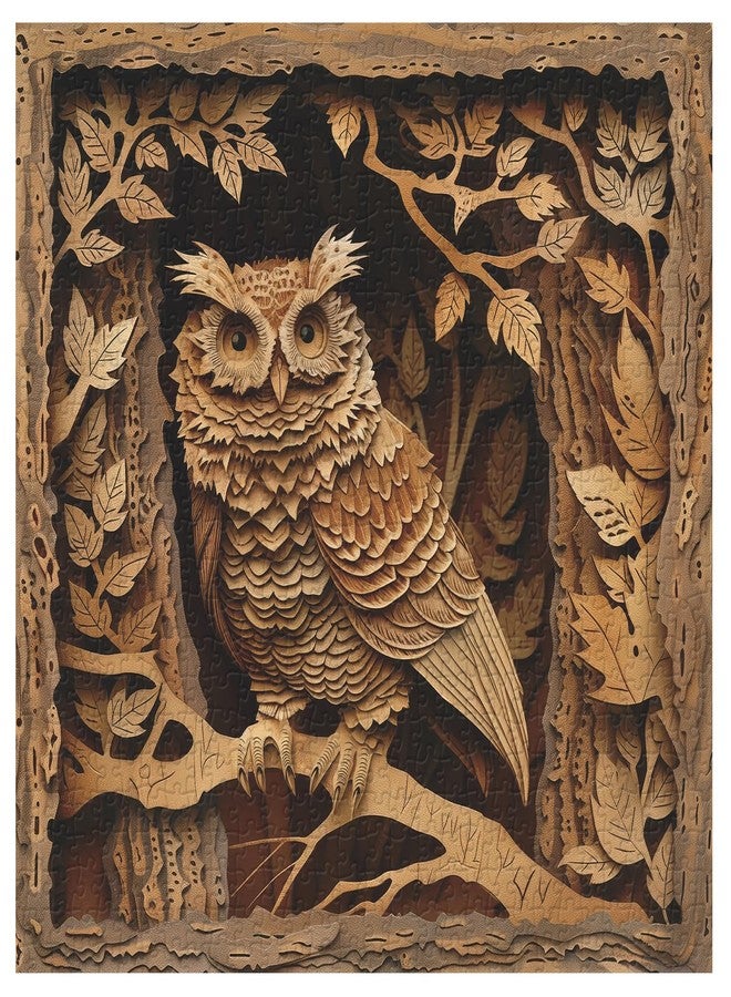 PPuzzling Owl Puzzles for Adults 1000 Pieces, Bird Impossible Challenging Forest Jigsaw Puzzles, Nature Jungle Owl Animal Puzzle as Wall Decor - Image 1